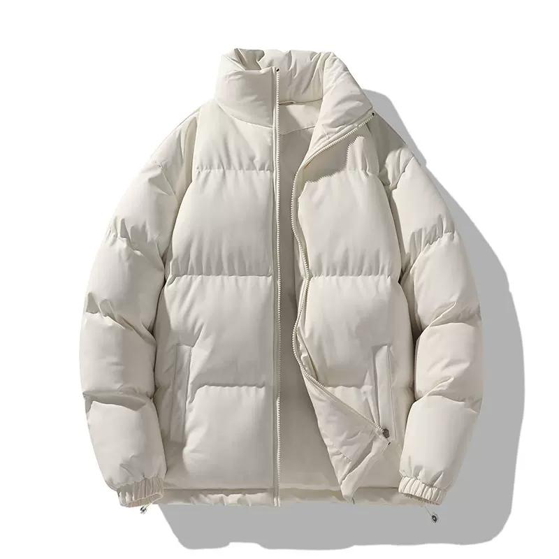 情侣简约棉服宽松休闲棉衣冬季加厚保暖外套男潮流韩版百搭面包服
