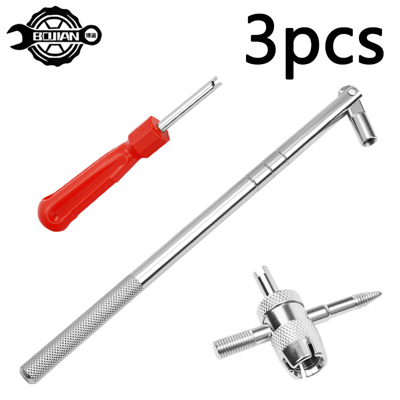 轮胎气门嘴安装工具包 轮胎嘴子拆装工具气门芯扳手拧芯工具套装