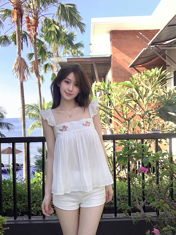 2026 New Chinese Style Retro Floral Embroidery Chic Small Flutter Sleeve Vest for Women, Summer Vintage Versatile Slimming Top 2026 New Chinese Style Retro Floral Embroidery Chic Small Flutter Sleeve Vest for Women, Summer Vintage Versatile Slimming Top