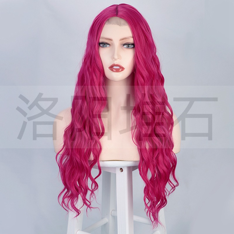 Wigs European And American Women's Wigs Small Lace Long Curly Hair Water Ripples Headgear display picture 4