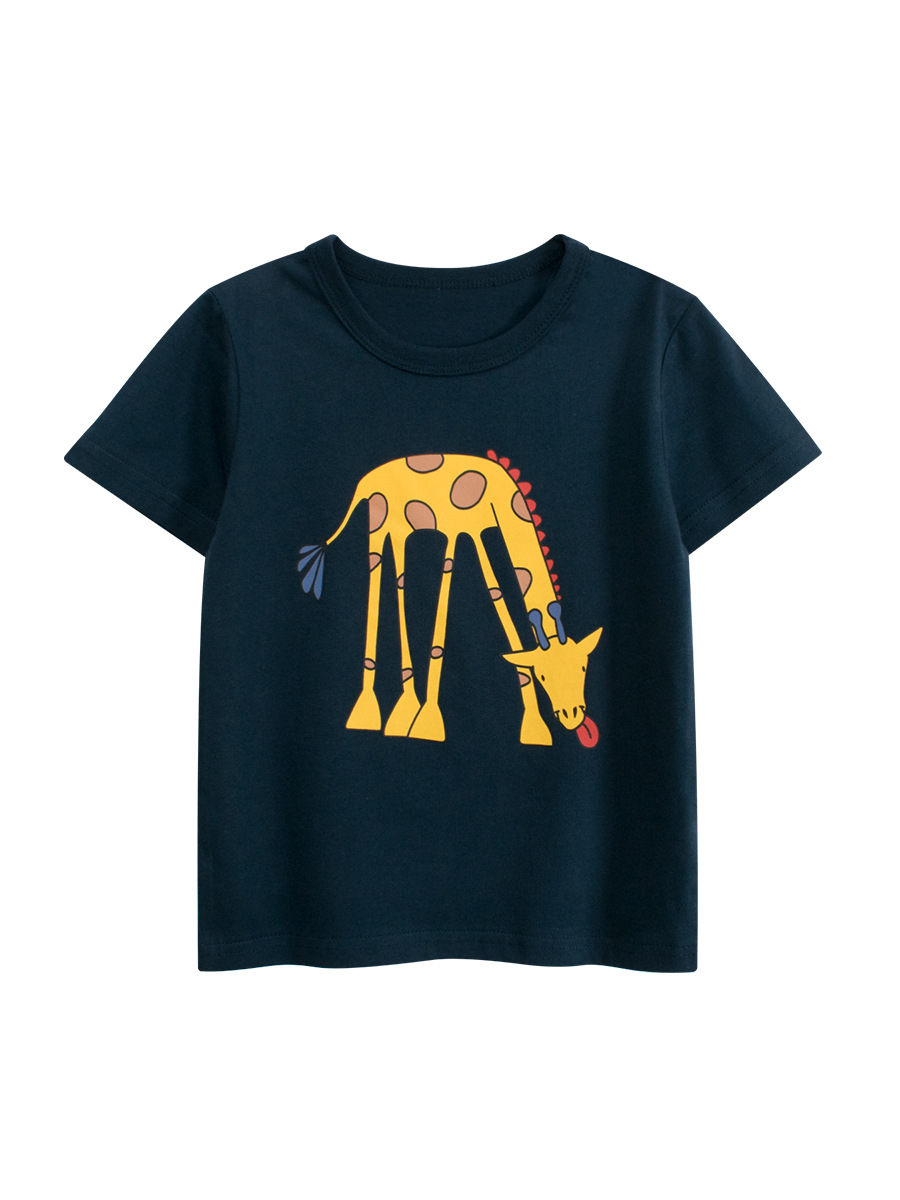 Camiseta de manga corta para niños 2025 verano nueva ropa para niños tops de dibujos animados para niños coreanos ropa para bebés