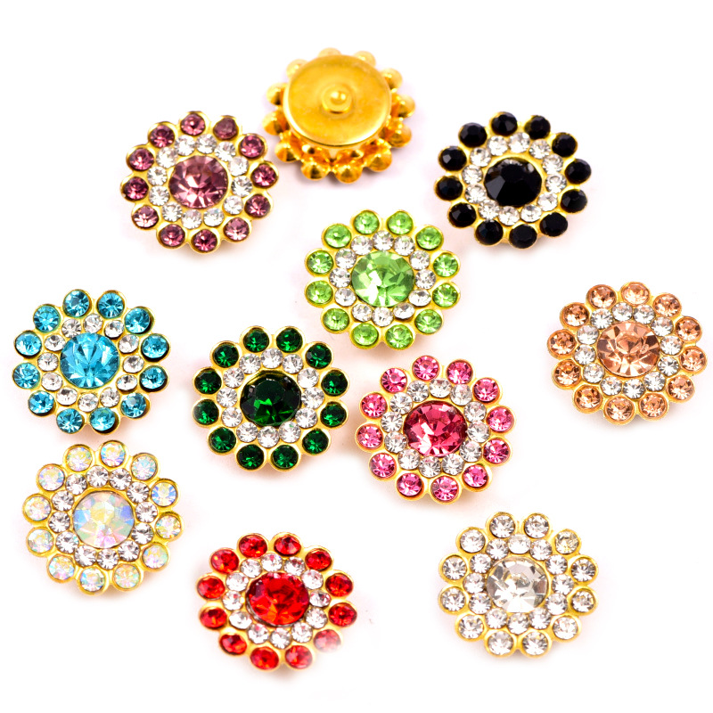 双边太阳花玻璃水晶手缝钻钻扣 (1)