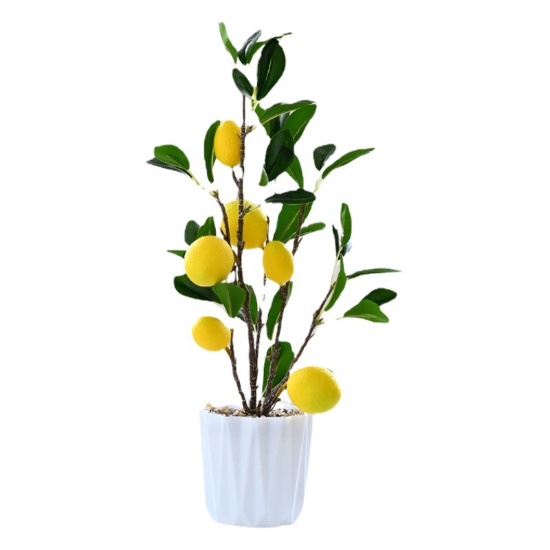 Flor artificial estilo rural fruta artificial bonsai decoración interior fábrica fuente directa flor artificial entrega de una pieza cuenca artificial