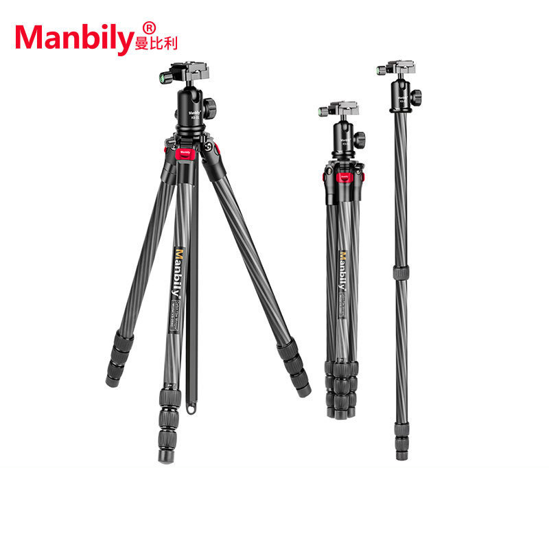7Manbily曼比利YS-254C异型中轴碳纤维单反相机摄影三脚架球型云
