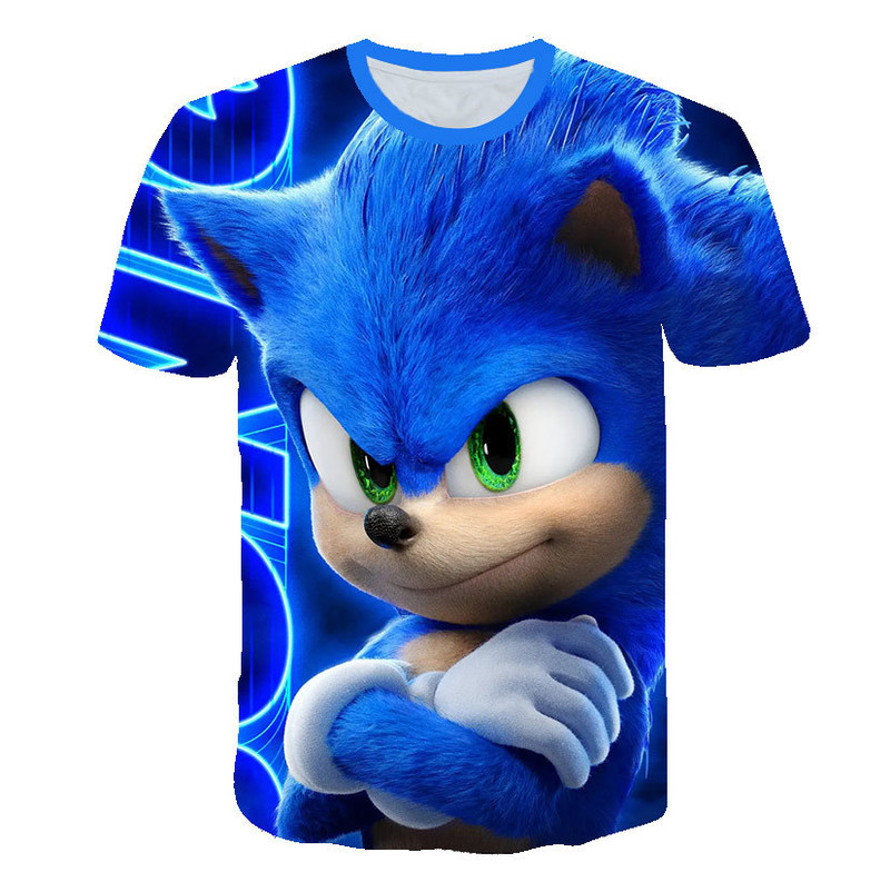 Summer New Style Sonic Round Neck Children's T-Shirt Printed Short-Sleeve Kids' T-Shirt Wholesale