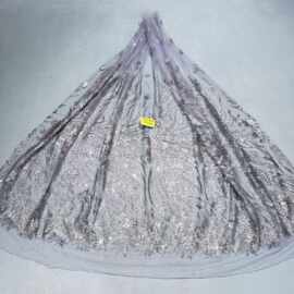 现货洒金花型款花型64#LC3263婚纱礼服面料 网纱 喷金花型面料
