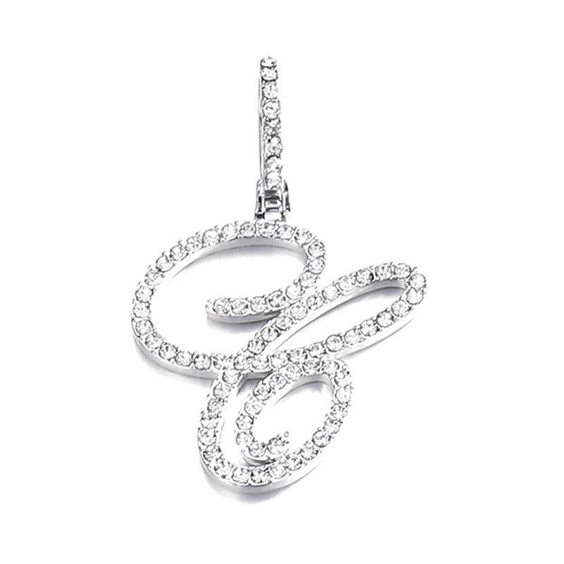 Подвес-цепочка из медной основы с позолотой 18K и цирконами, цепочка 45+5 см, подвеска 5 см