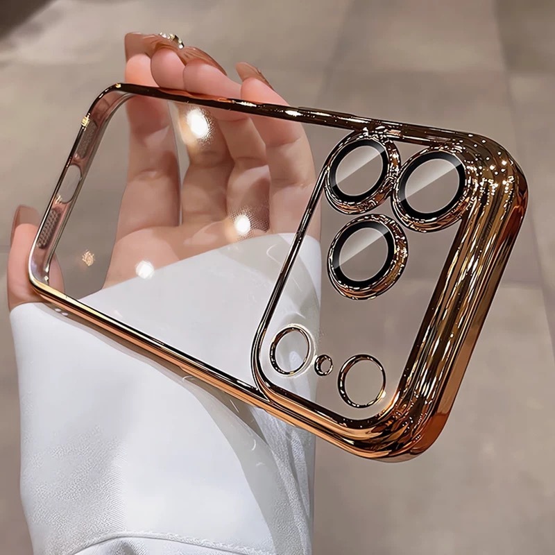 适用苹果17PROMAX手机壳PC电镀玻璃镜头膜iPhone16全包防摔保护套|undefined