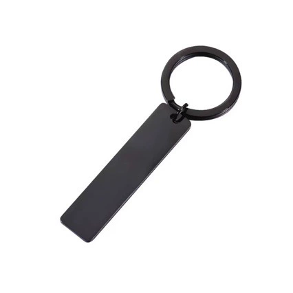Glossy keychain stainless steel, direct factory sales, DIY