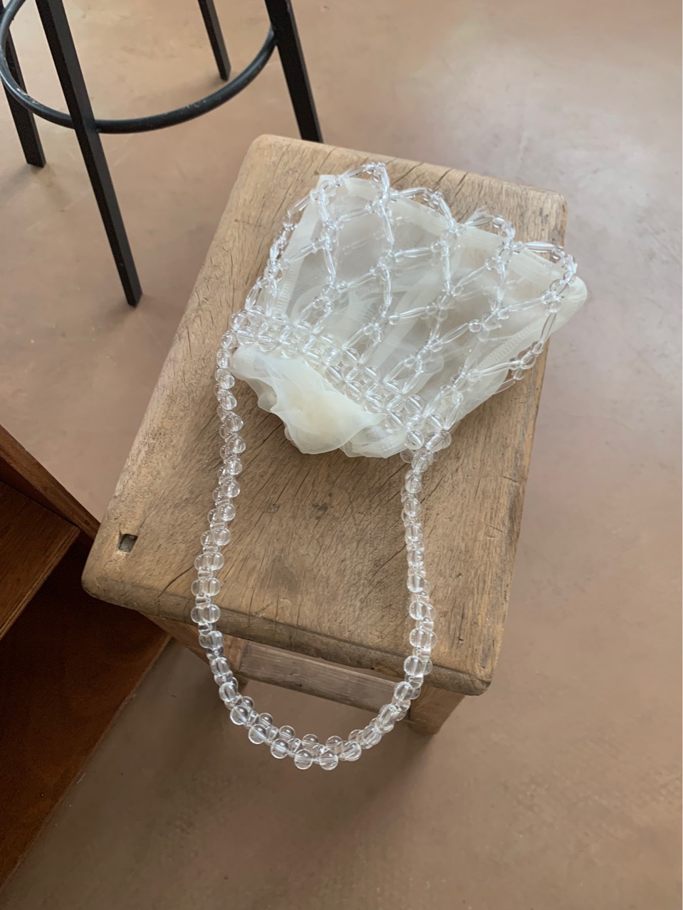Bolsa de ombro com pérolas para mulher, mala de mão elegante_voghion.com