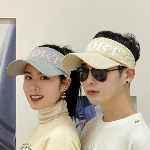 帽子女夏季空顶帽韩版新款防晒帽运动防晒鸭舌帽户外棒球帽批发