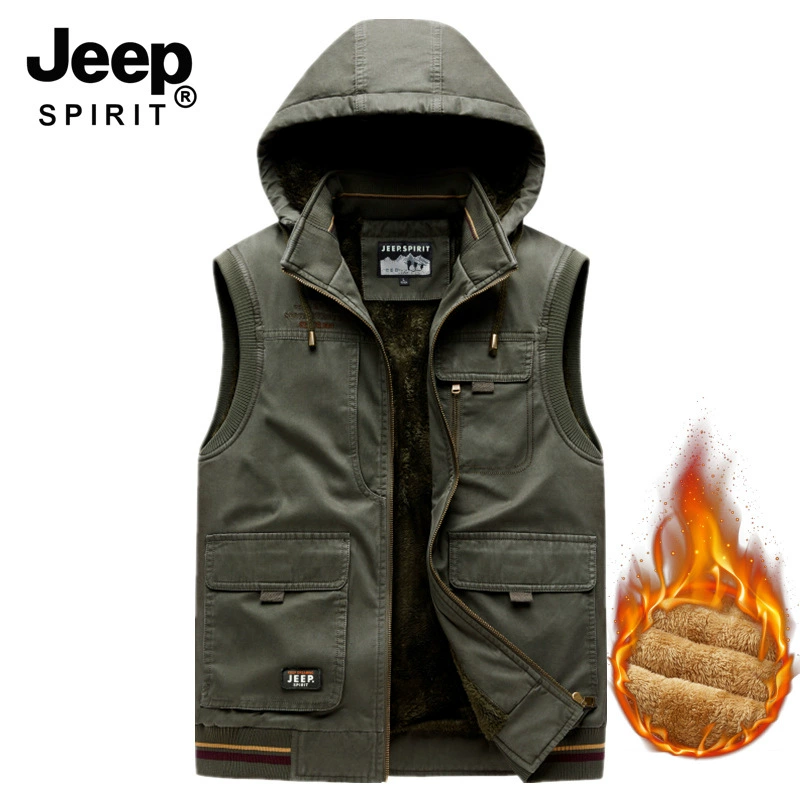 0708 Новый 2023 осенне-зимний новый мужской Повседневный хлопковый жилет с флисовой подкладкой, хлопковый жилет с несколькими карманами