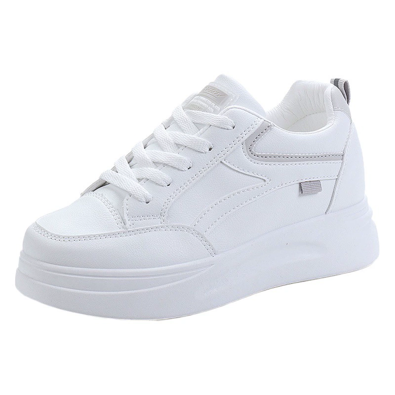 1720 женская обувь летняя толстая подошва маленькая белая обувь женская весенняя и осенняя одиночная обувь дышащая 2021 новая добавка