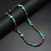 Fashionable turquoise necklace, European style, boho style, punk style