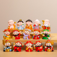 クリエイティブかわいい装飾品富の神オフィスギフトデスクトップ装飾樹脂工芸品ハイエンドブラインドボックス人形新しい