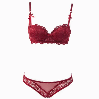 Red set, wireless bra
