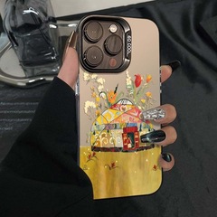 新しい花モンゴルバッグはリンゴ13PRO携帯ケースiPhone15/16のアイデア11/12転倒防止14xを適用している