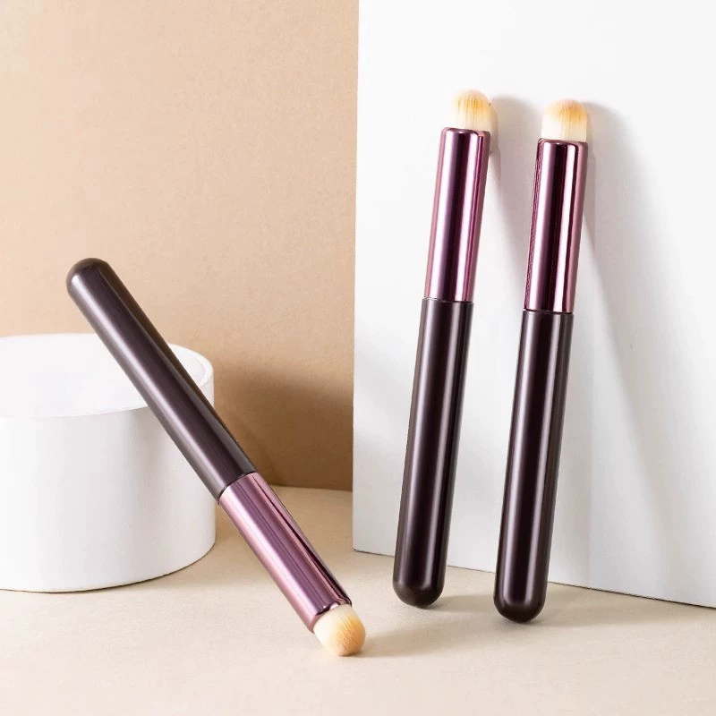 Кисть для губ с круглой головкой, косметическая кисть, кисть с круглой головкой, кисть для растушевки помады, кисть для консилера, портативная мини-кисть для макияжа с мягкой щетиной, кисть для губ