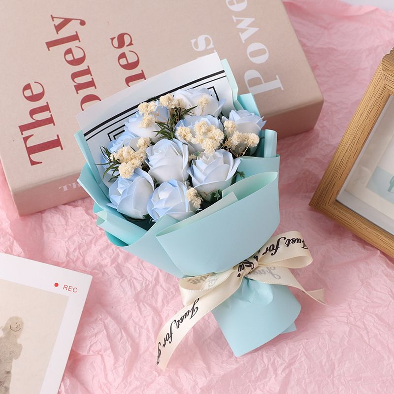 Ins mini 9 rosas pequeños ramos de flores eternas llenas de flores secas MINI exquisitas creativas regalo de mano decoración al por mayor