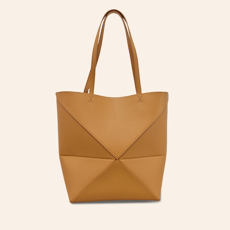 Large Capacity Geometric Shoulder Bag For Women High End Leather_voghion.com