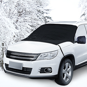 Car snow cover, winter windshield cover, black-coated reflective snow cover for night use, new car sunshade