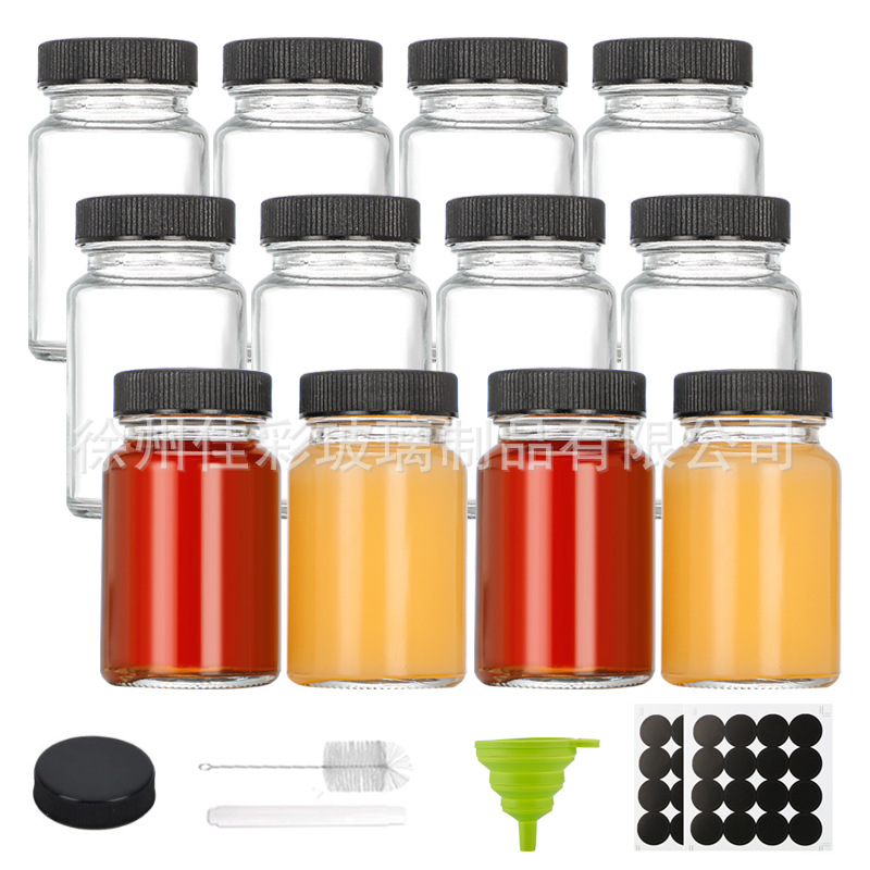 2oz20 전용(병+캡+화이트보드 펜+브러시+깔때기+스티커), 투명