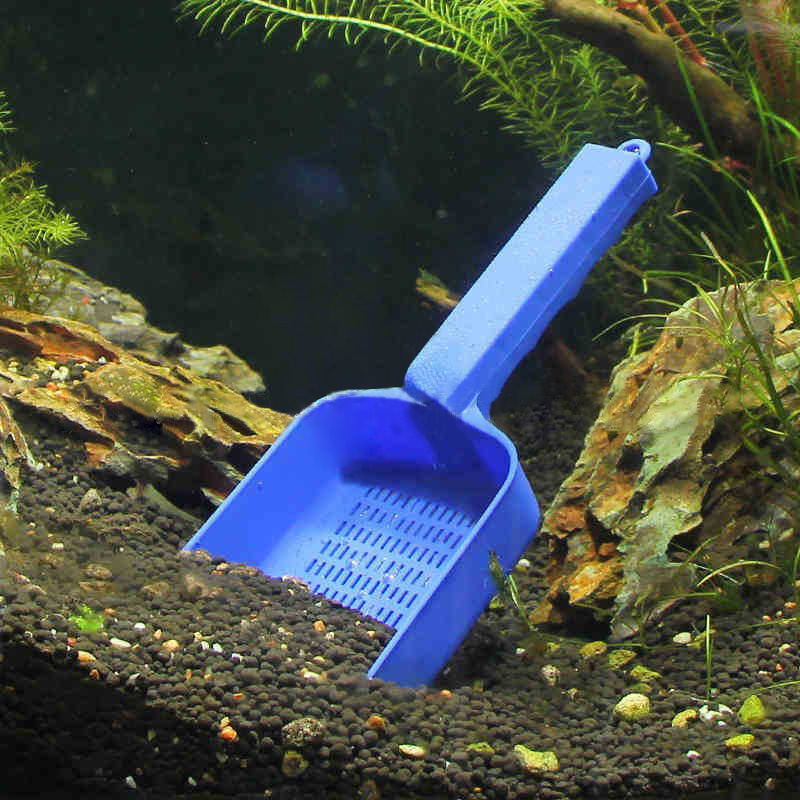 底砂猫砂漏水沙铲 鱼缸水族清洁实用工具铲水草造景铲沙器平沙铲