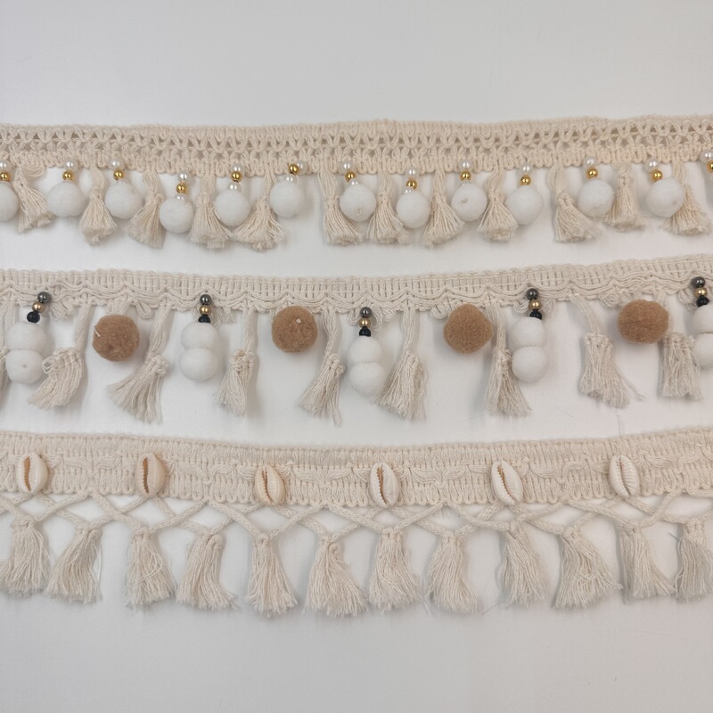 in stock Cotton Thickened Handmade Beads Handmade Bom Tassel Hair Ball Lace Accessories DIY Clothing Home Textile Curtain