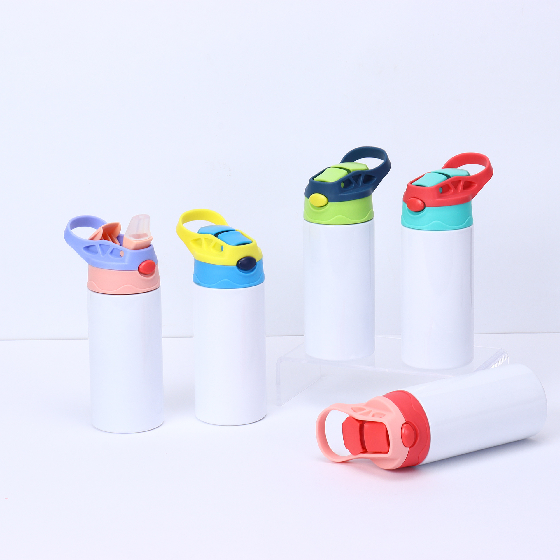 Fabricante transfronterizo directo 304 acero inoxidable de grado alimenticio taza de agua para niños con recubrimiento de transferencia de sublimación térmica