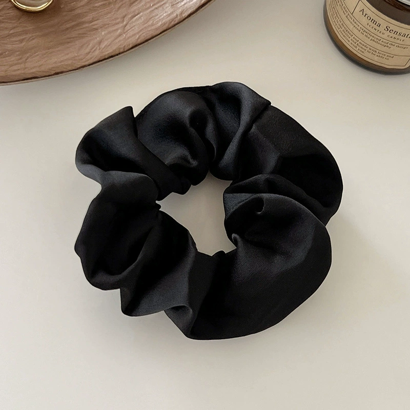 Сатиновая резинка для волос Silk‑Look, с крупной волной оборки в ретро-стиле, 5 цветовых вариантов