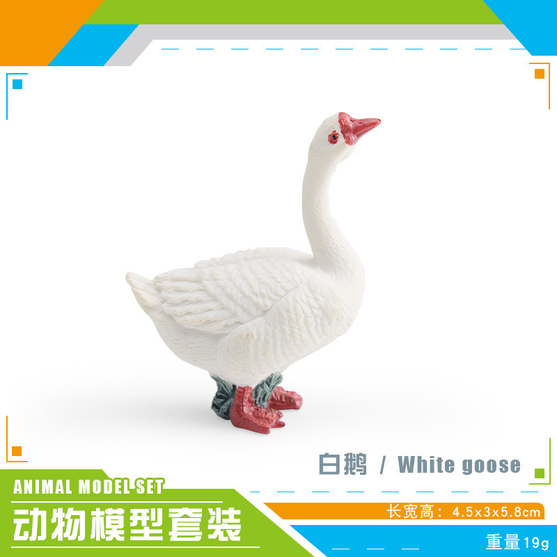 Simulación transfronteriza verruga nariz cisne cisne negro pollos de gallina granja de pollo de corral modelo de decoración ornamentos estáticos