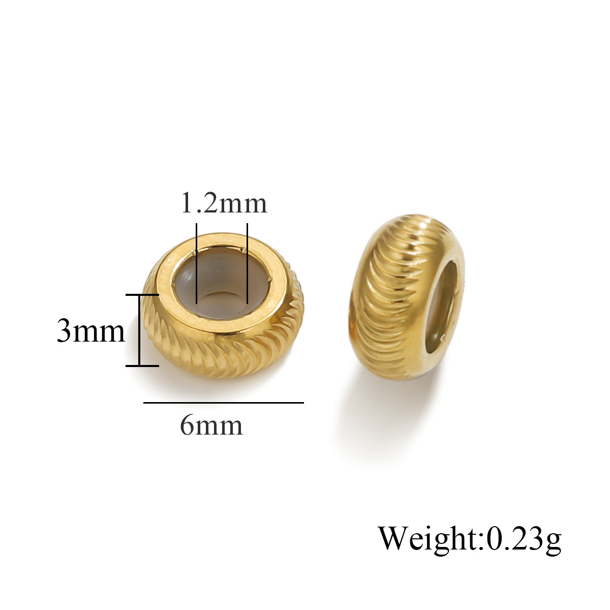 Acero inoxidable ajustable de silicona mano collar de cuentas sueltas joyas de pulsera de oro DIY color retainer joyas al por mayor