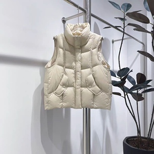 High-End Versatile Short down Vest for Women, 2025 Autumn and Winter New Loose Stand Collar Thick Vest Outerwear