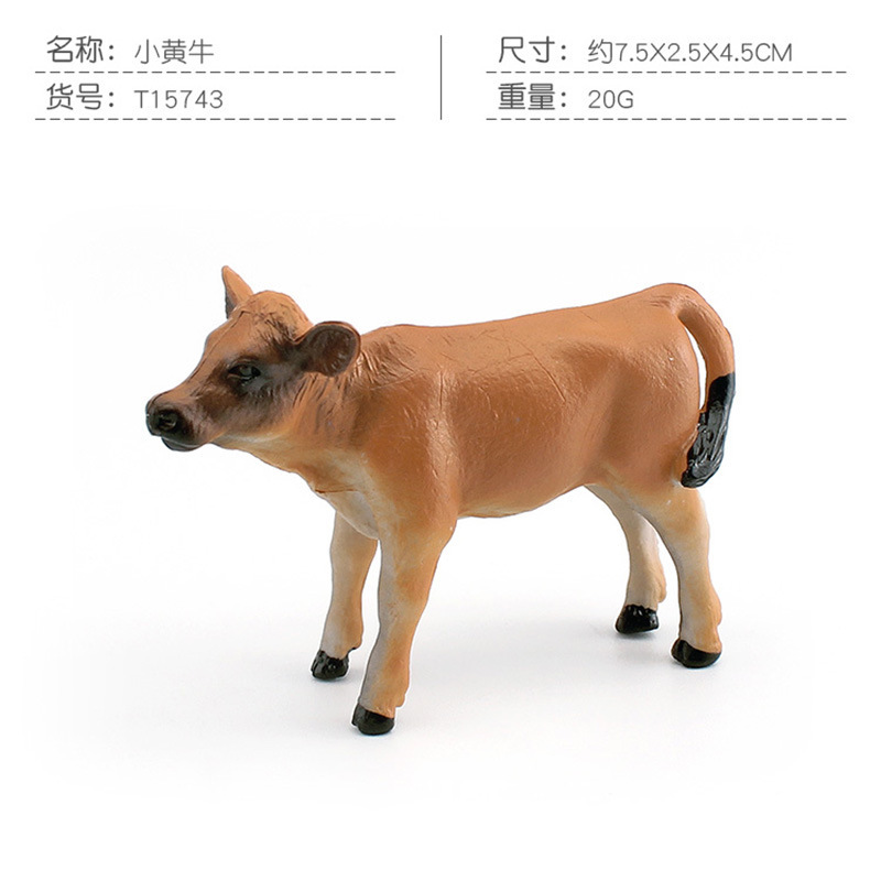 Transfronterizo simulación granja Rancho animal negro punto vaca ganado Jersey Denim modelo decoración estática decoración juguete