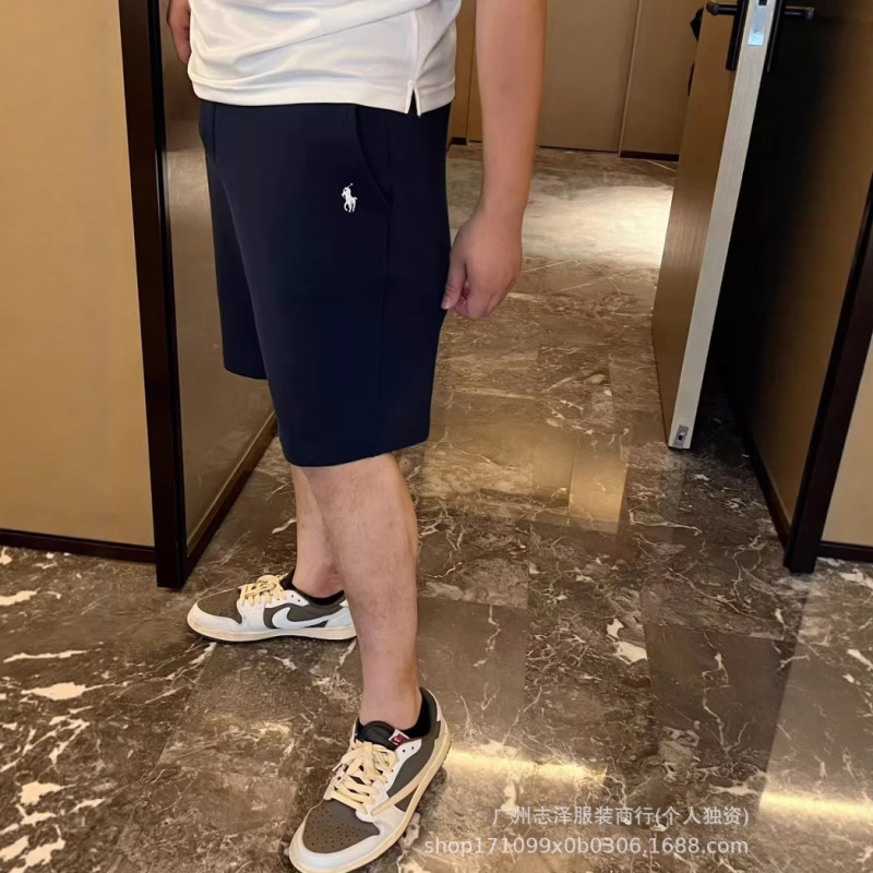 外国貿易の新しいスタイルのポニー夏綿ショーツ、男性と女性のカップル用、同じトレンディなブランドのルーズカジュアルスポーツストレートレッグパンツ|undefined