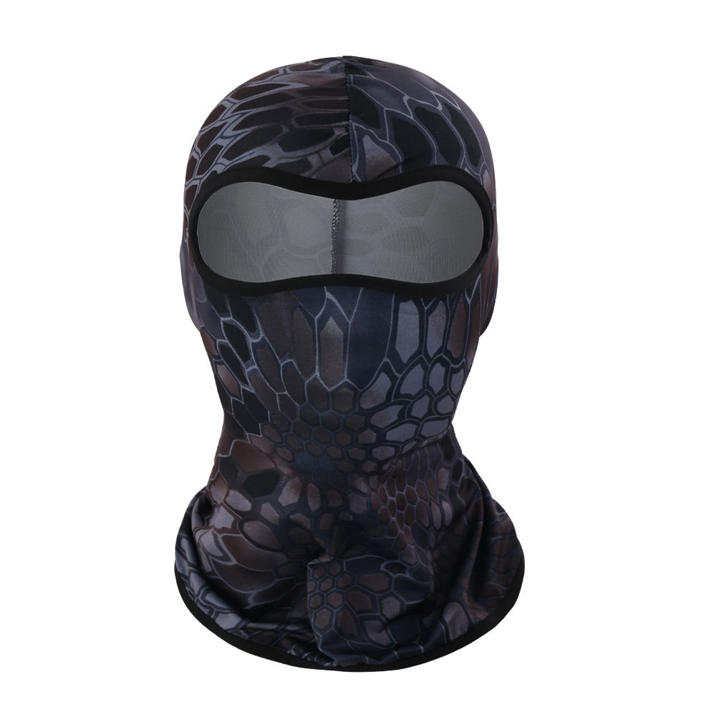 Cross-border Amazon bike snake pattern face mask outdoor sports ice silk sun protection neck cover one-piece headgear bonnet