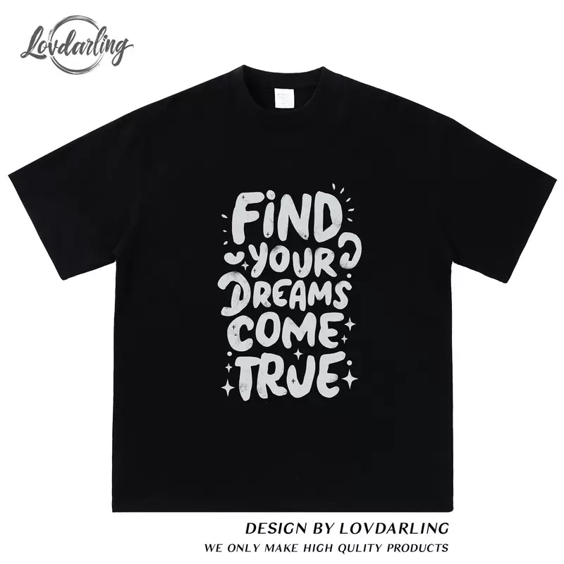 Design T-shirt with a round collar, English, with short sleeve