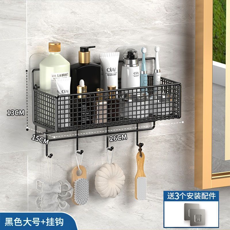 トイレの棚は穴を開けないでください。浴室の壁に壁を掛けて、神器を掛けて洗面台のトイレ用品を収納します。|undefined