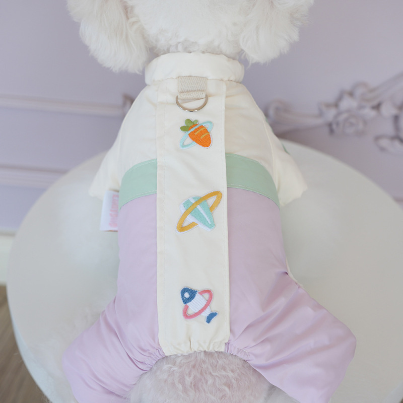 小型犬四脚外套秋冬厚款太空系列四脚防水防风保暖外出服宠物衣服|undefined