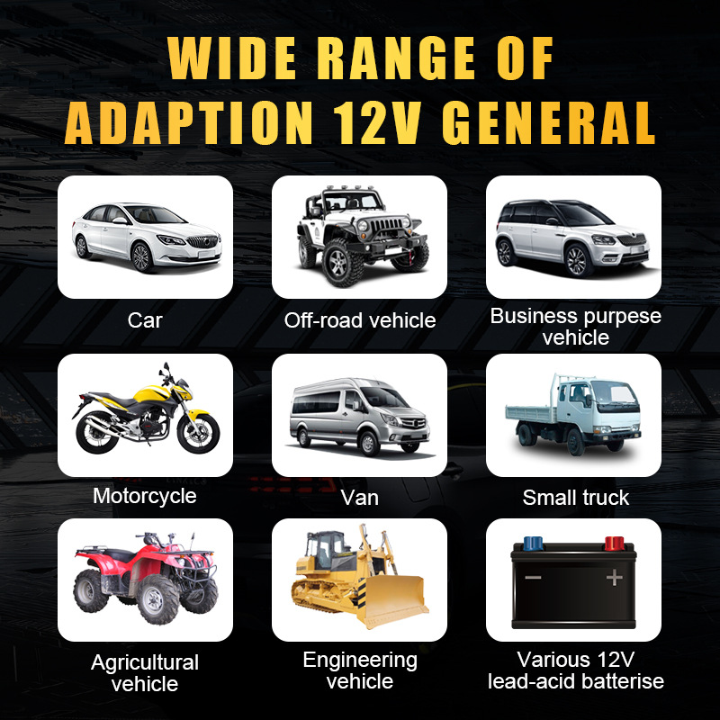 Cargador de 12V Cargador de batería de plomo-ácido para motocicleta 6A Cargador de batería de automóvil inteligente transfronterizo de comercio exterior