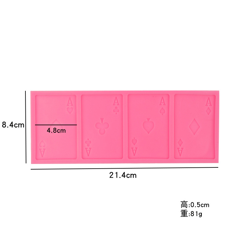 Bricolaje poker decoración molde fondant cake chocolate herramienta para hornear molde de pastel molde de jabón hecho a mano