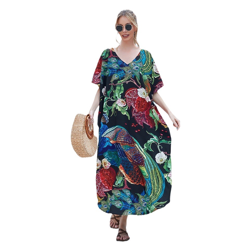 12-color transfronterizo Amazon nuevo Vestido de playa de vacaciones bikini ropa de protección solar traje de baño blusa 3903