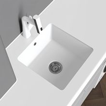 卫生间加深大容量阳台洗衣池台下盆水槽嵌入式大口径方形单盆陶瓷