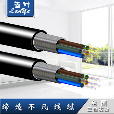 光纖4 6 8 12 24 48芯室外單模通信光纜光纖中心管式輕铠裝光纜