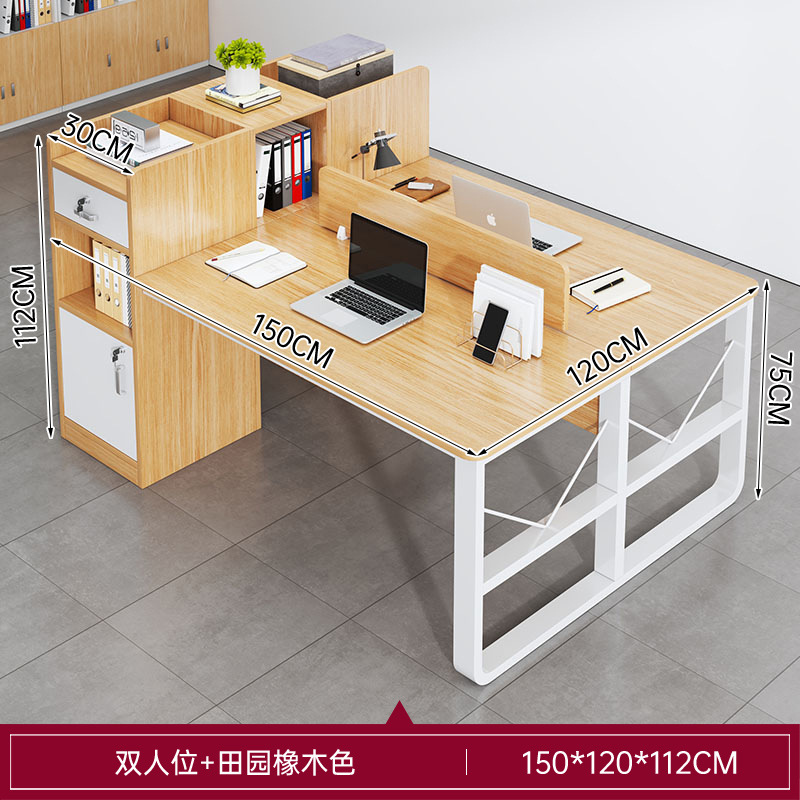 Escritorio, personal, personal, mesa doble, combinación de mesa y silla, personal simple, escritorio para computadora 4, 46, soporte para tarjeta de oficina con pantalla para seis personas