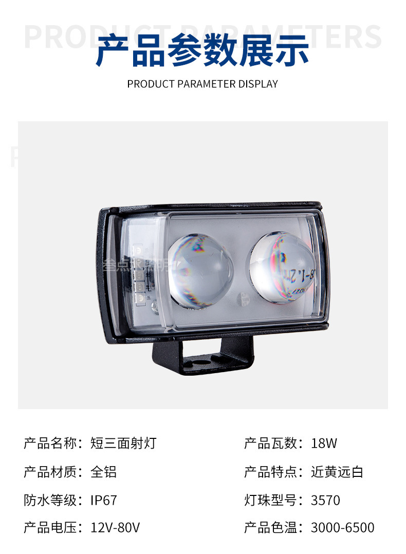 LED Headlight for Electric Motorcycle 12-80V