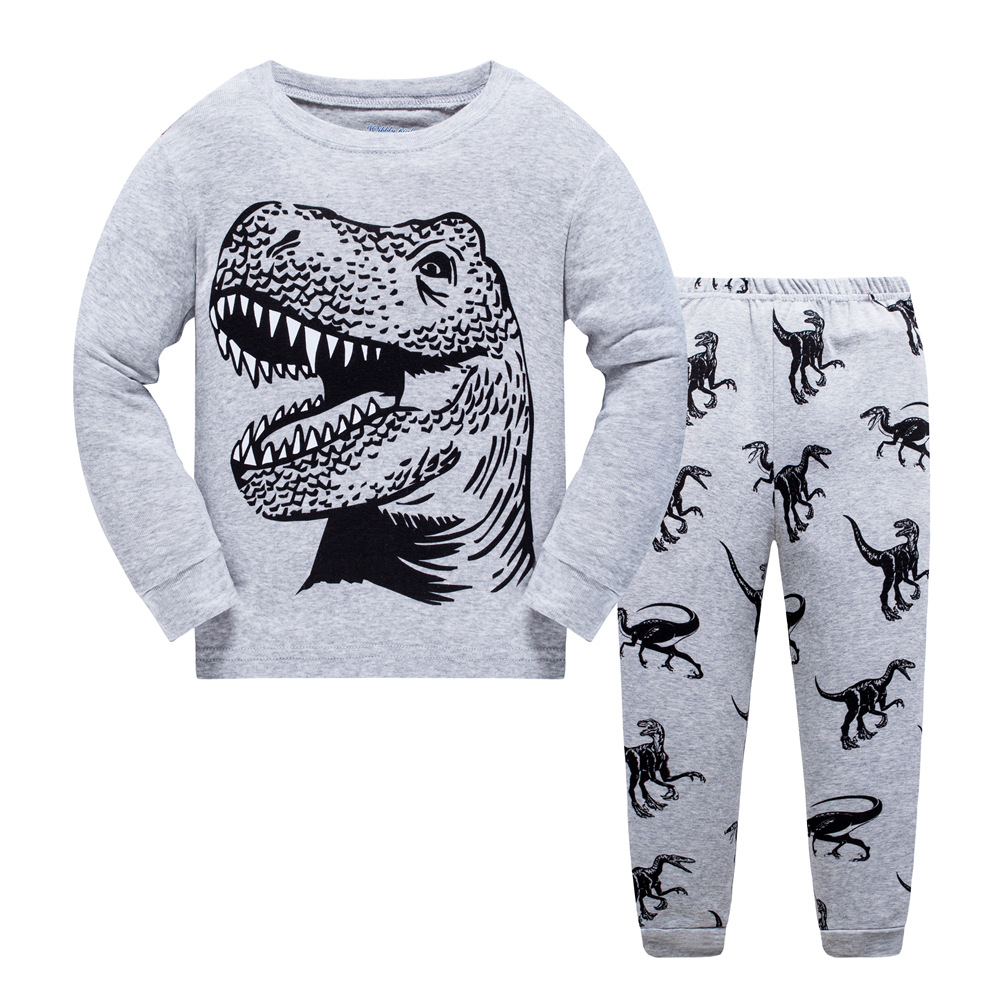 Niños pijamas Comercio exterior al por mayor niños pijamas algodón impreso desgaste del hogar ropa de otoño pantalones largos traje