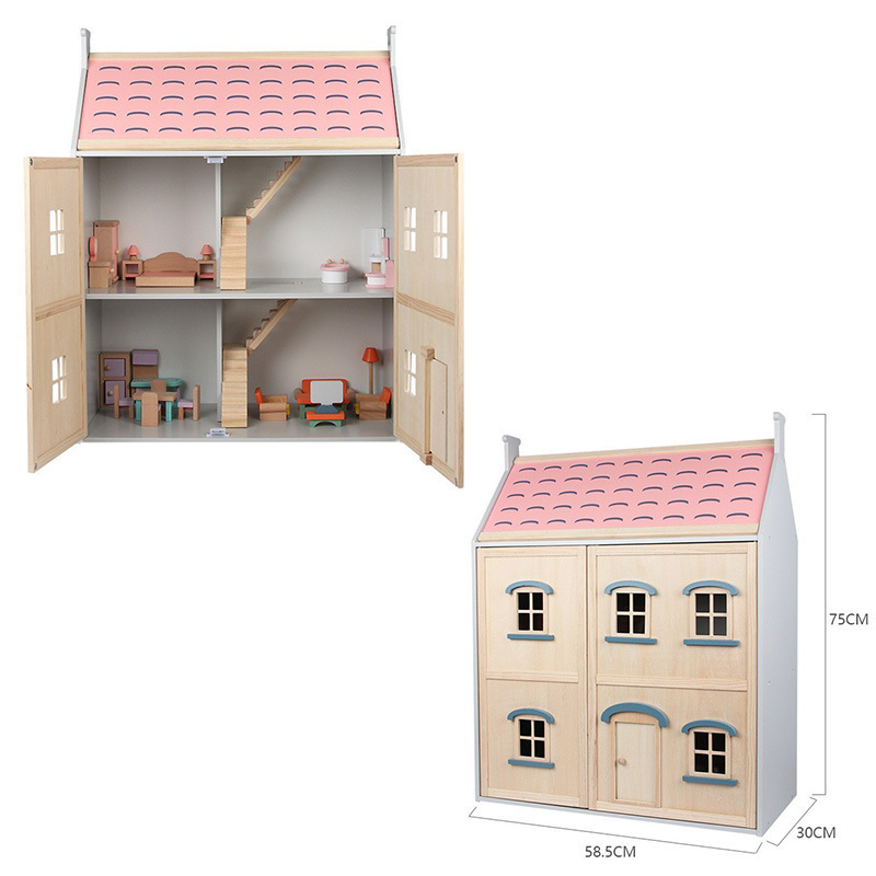 Casa de juguetes para niños diy cabaña regalos de madera maciza casa de la princesa desmontaje casa de muñecas juguetes