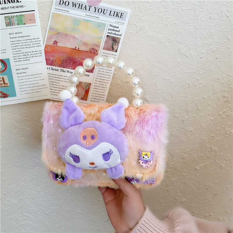 2023 nuevo popular Occidental Princesa monedero muñeca de La felpa Perla del bebé hombro portátil MINI BOLSA mensajero