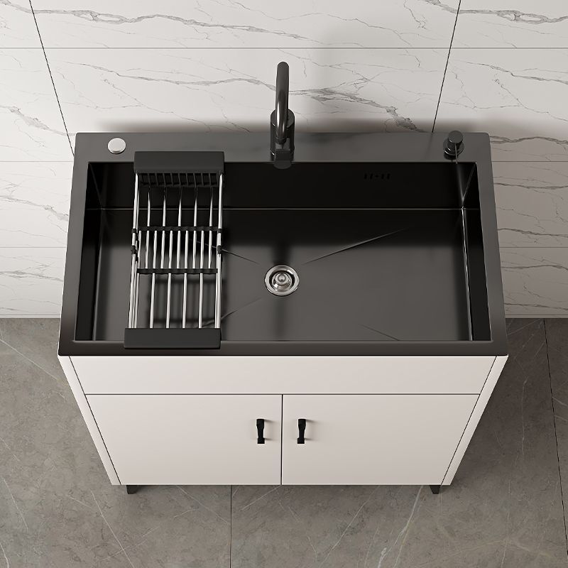 Kitchen Cabinet Stainless Steel Sink Sink Cabinet Single and Double Sink with Faucet Office Wash Basin Integrated